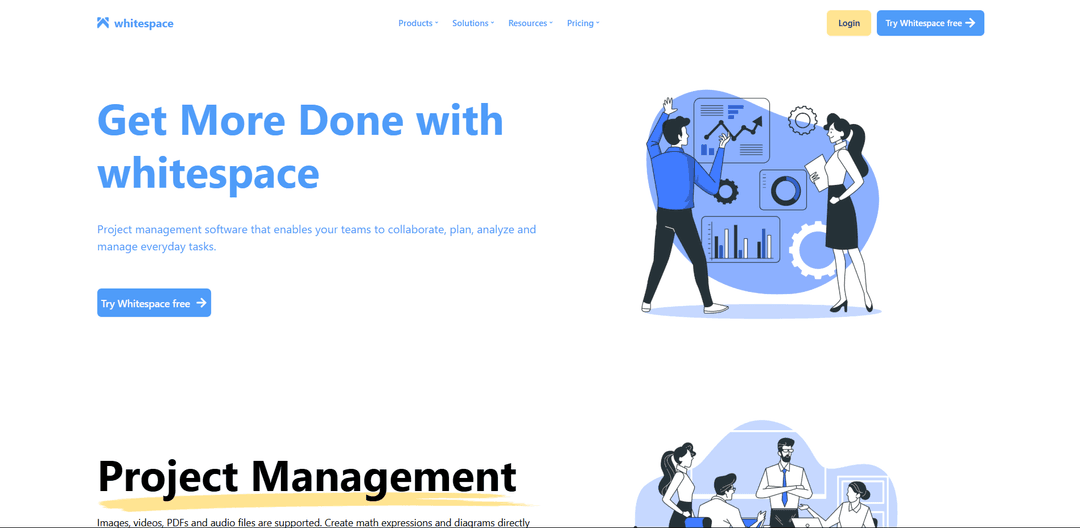 Whitespace SaaS Landing Page